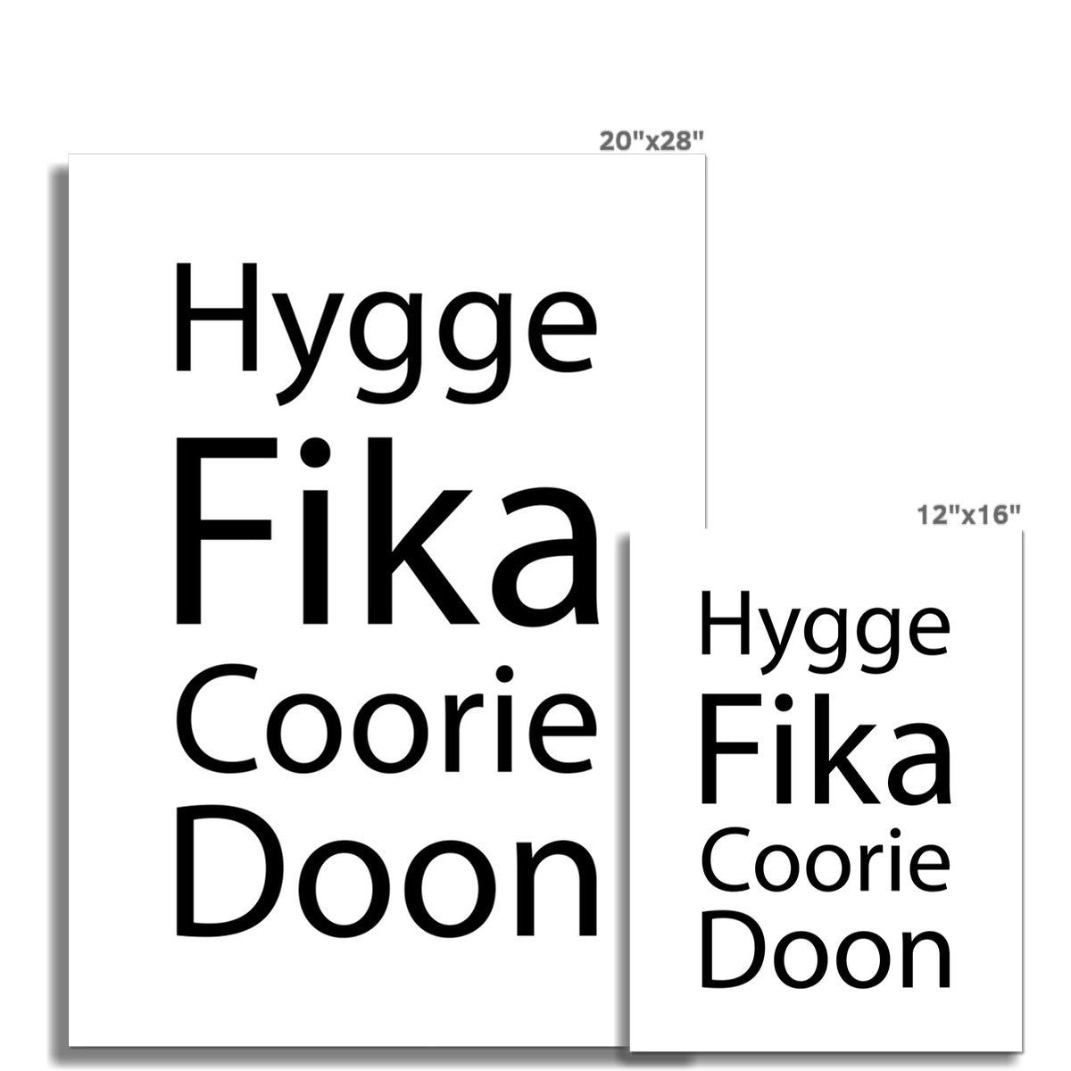 Hygge Fika Coorie Doon | Giclee Print