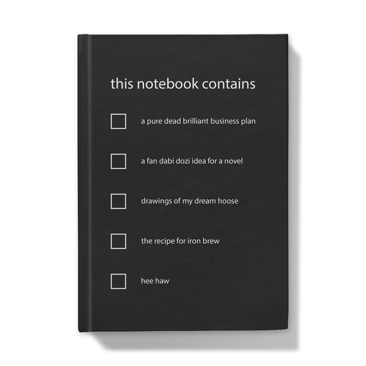 This Notebook Contains | A5 Hardback Notebook