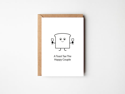 A Toast Tae The Happy Couple  | Greeting Card