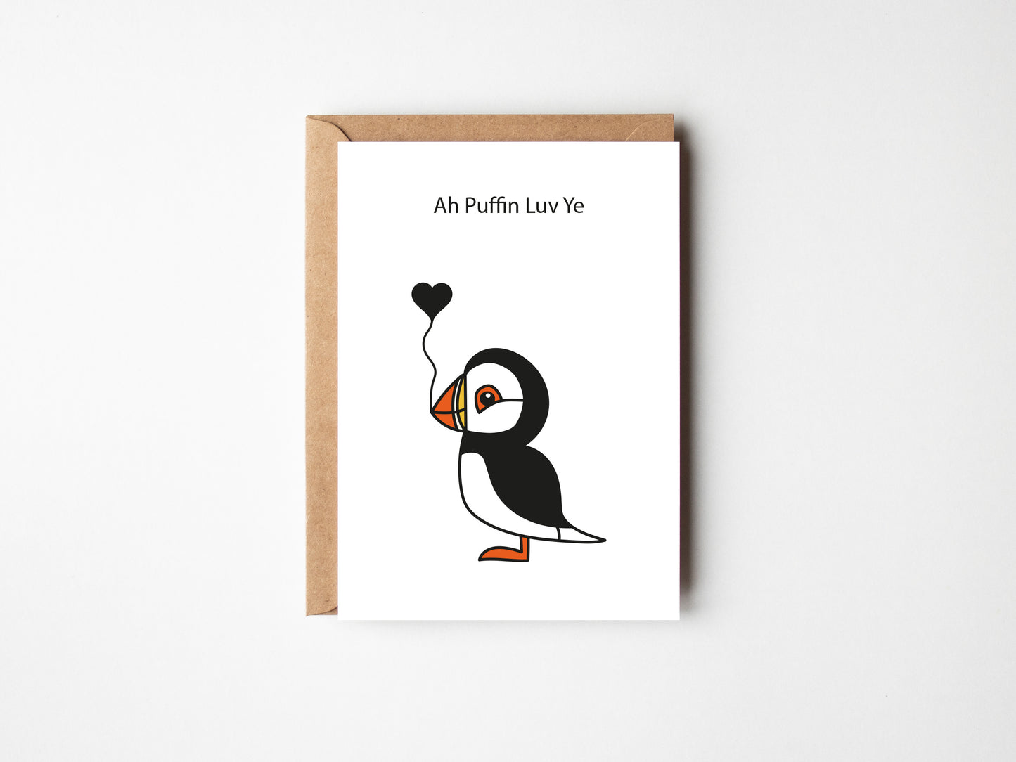 Ah Puffin Luv Ye | Greeting Card