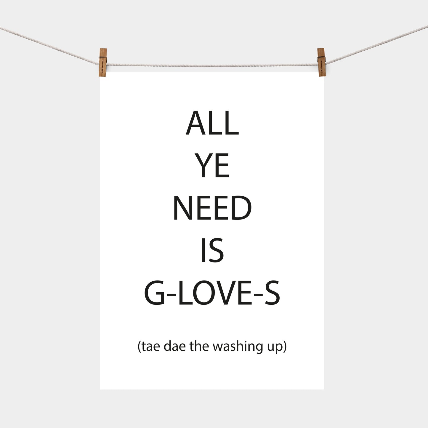 All Ye Need Is G-LOVE-S Tae Dae The Washing Up | Tea Towel