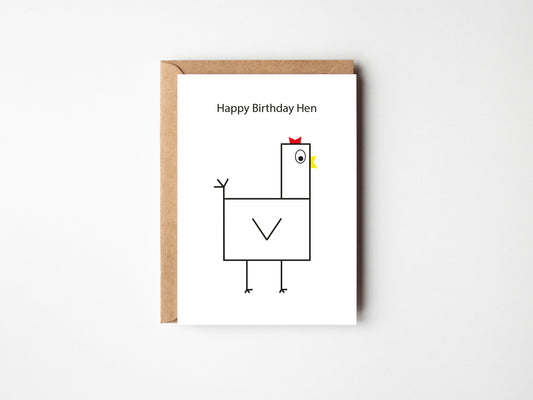 Happy Birthday Hen | Greeting Card