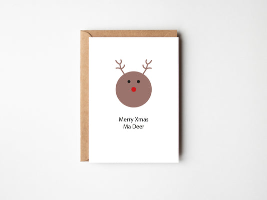 Merry Xmas Ma Deer | Greeting Card