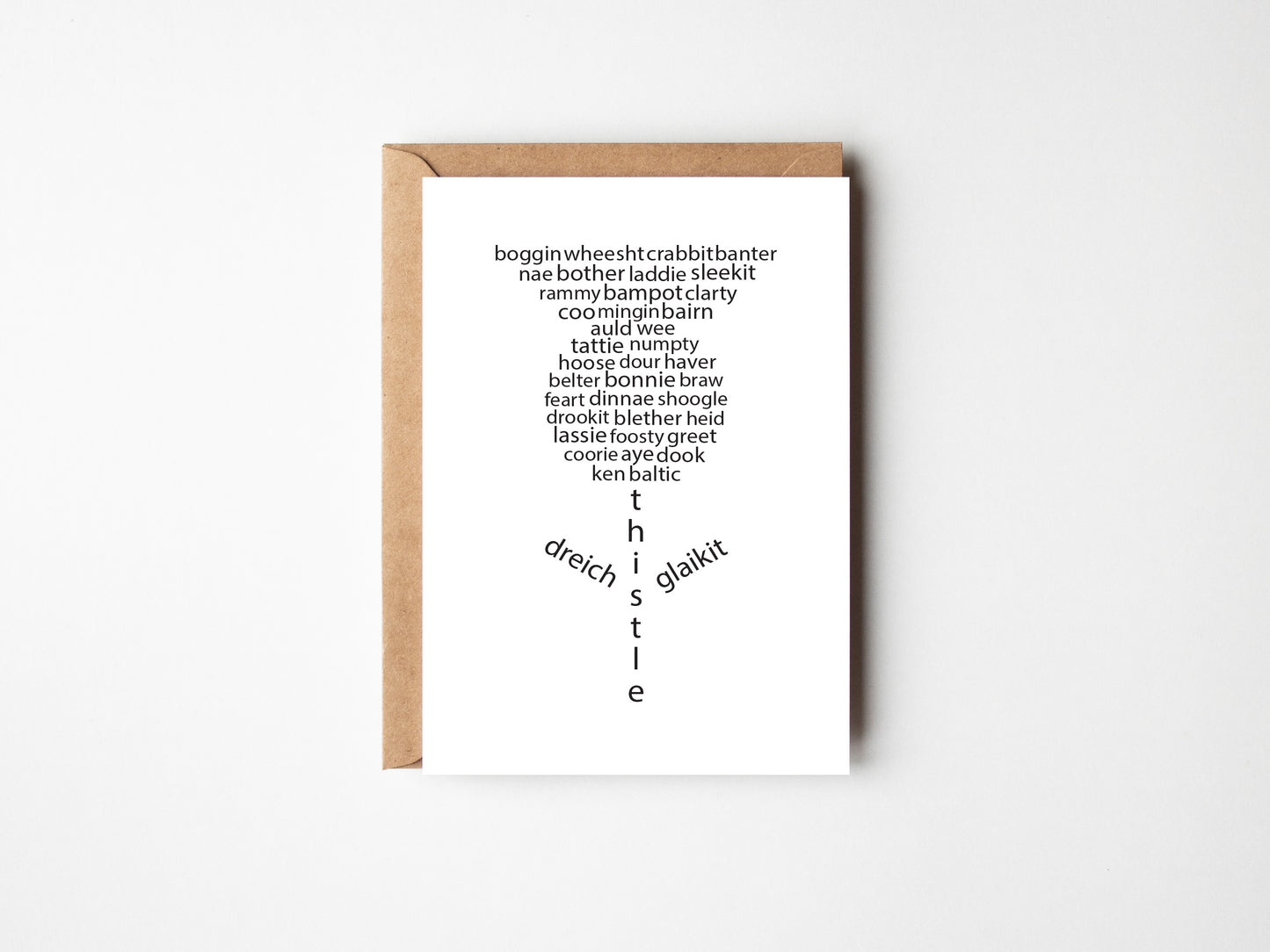 Scottish Words Thistle | Greeting Card