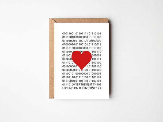 Yer The Best Thing I Found On The Internet | Red Heart | Greeting Card