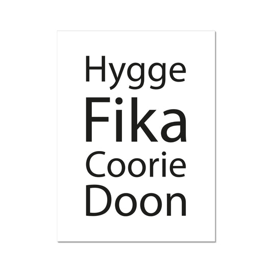 Hygge Fika Coorie Doon | Giclee Print