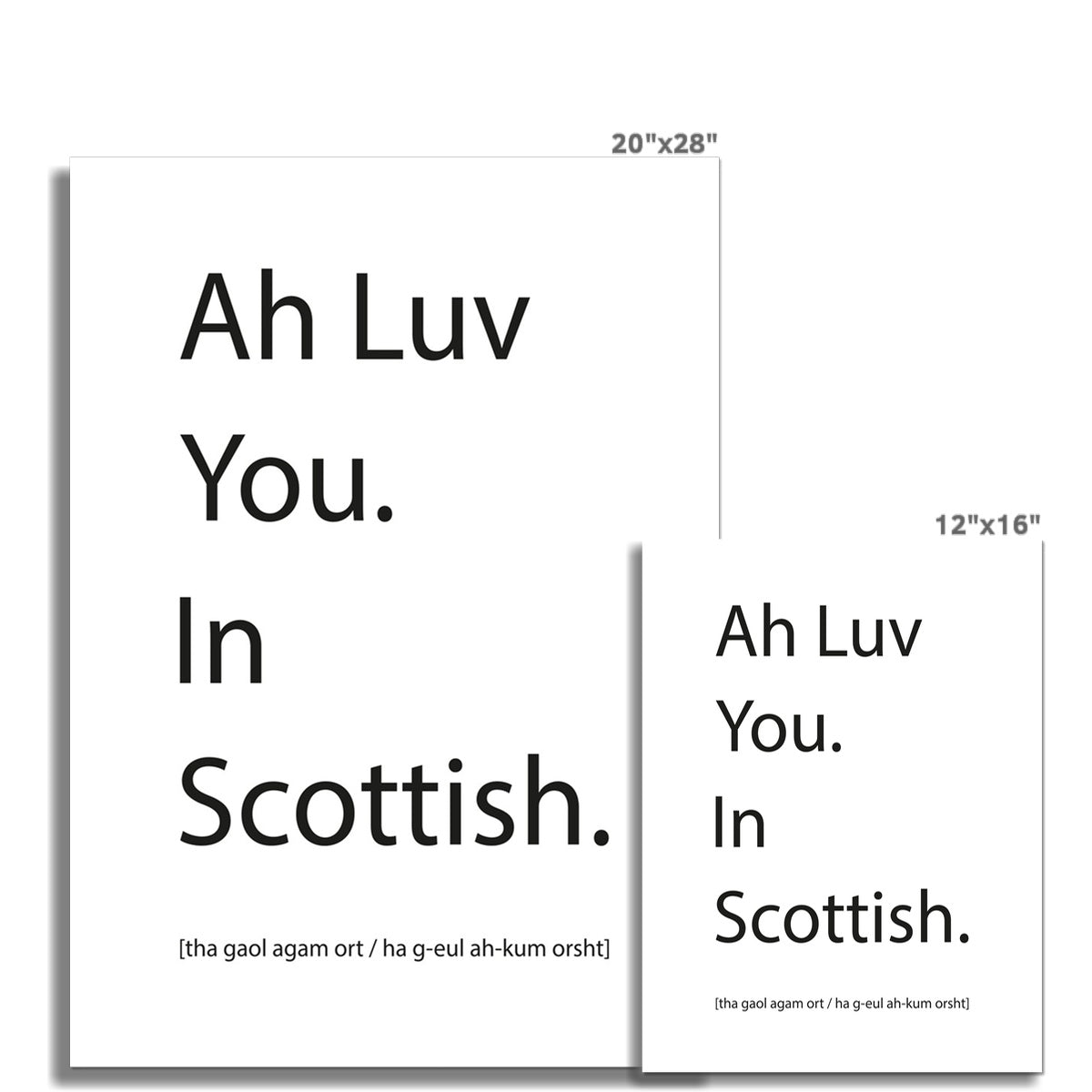 Ah Luv You In Scottish | Giclee Print